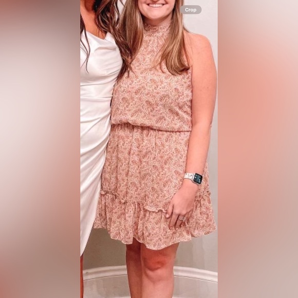 Pink Ruffled Halter Neck Mini Sundress - Picture 1 of 9